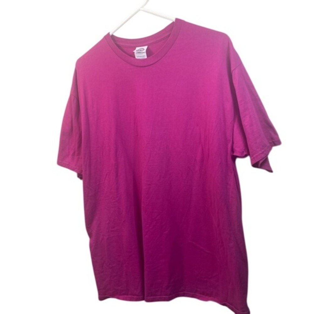 Delta Ringspun Pink T-Shirt Short‎ Sleeve Crew Neck Casual XL